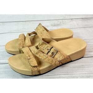 Vionic Women’s Pacific Rio Cork Open Toe Slide Platform Sandal Size 11